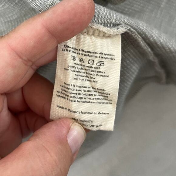 DONNI Anthropologie Gray Rib Knit Cotton Kimono Open Cardigan Robe Loungewear - Picture 5 of 5